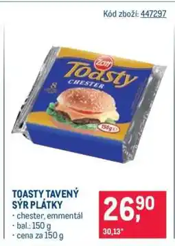Makro TOASTY TAVENÝ SÝR PLÁTKY nabídka