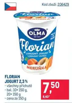 Makro Florian jogurt 2,3 % nabídka