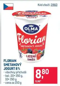 Makro Florian smetanový jogurt 8 % nabídka