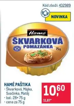 Makro Škvarková pomazánka nabídka