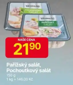 Hruška Pařížský salát, Pochoutkový salát nabídka