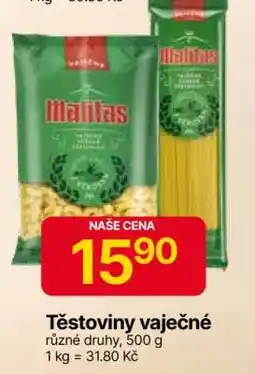 Hruška Těstoviny vaječné nabídka