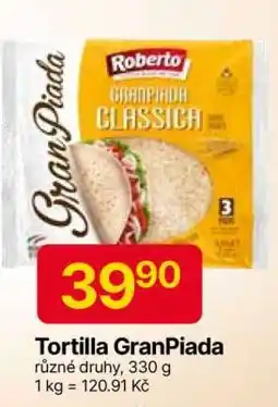 Hruška Tortilla GranPiada nabídka
