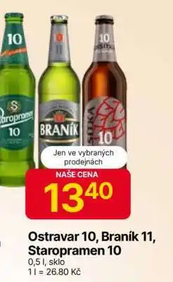 Hruška Ostravar 10, Braník 11, Staropramen 10 nabídka