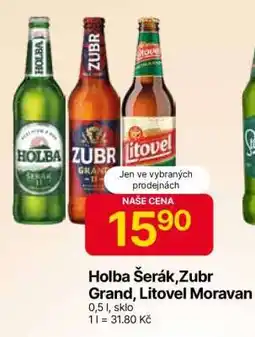 Hruška Holba Šerák, Zubr grand, Litovel Moravan nabídka