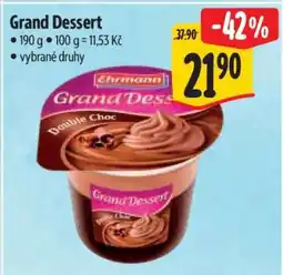 Albert Grand Dessert nabídka