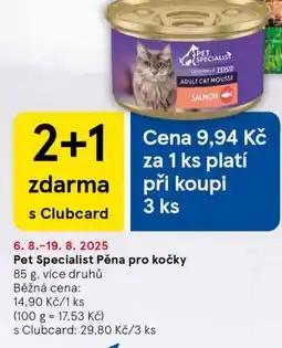 Tesco Pet Specialist Pěna pro kočky nabídka
