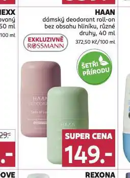 Rossmann Haan deodorant nabídka