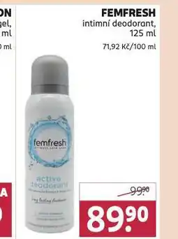 Rossmann Femfresh intimní deodorant nabídka
