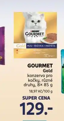 Rossmann Gourmet gold konzerva pro kočky nabídka