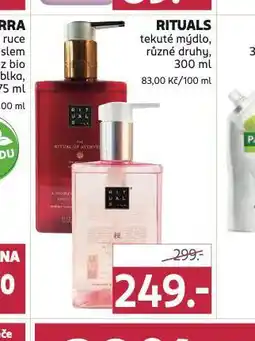 Rossmann Rituals tekuté mýdlo nabídka