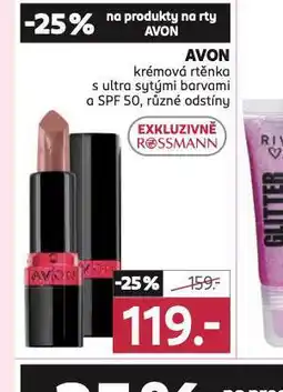 Rossmann Avon krémová rtěnka nabídka