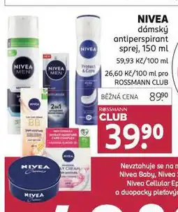Rossmann Nivea antiperspirant nabídka