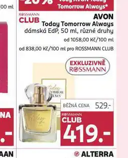 Rossmann Avon today tomorrow always nabídka