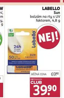 Rossmann Labello sun balzám na rty nabídka