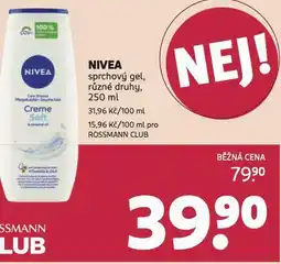 Rossmann Nivea sprchový gel nabídka