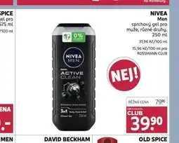 Rossmann Nivea men sprchový gel nabídka
