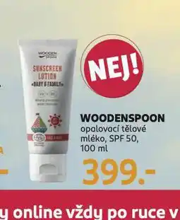Rossmann Woodenspoon opalovací tělové mléko nabídka
