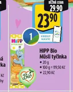 Albert Hipp bio müsli tyčinka nabídka