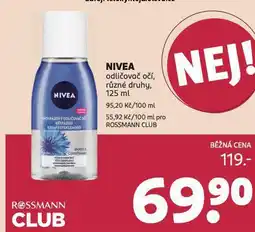 Rossmann Nivea odličovač očí nabídka