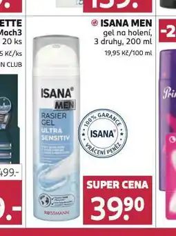 Rossmann Isana men gel na holení nabídka