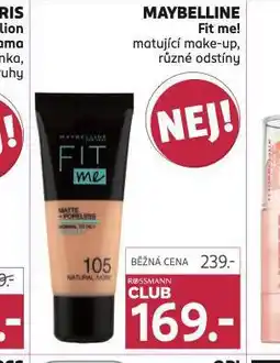 Rossmann Maybelline matující make-up nabídka