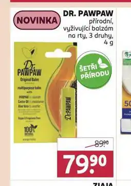 Rossmann Dr. pawpaw přírodní vyživující balzám na rty nabídka