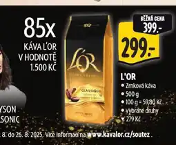 Albert L´or zrnková káva nabídka