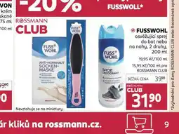 Rossmann Fusswohl osvěžující sprej do bot nebo na nohy nabídka