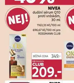 Rossmann Nivea duální sérum q10 proti vráskám nabídka