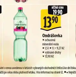 Albert Ondrášovka ochucená nabídka
