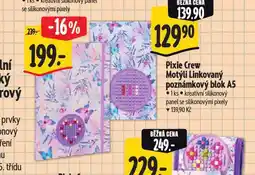 Albert Pixie crew motáli linkovaný poznámkový blok a5 nabídka