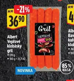 Albert Vepřové klobásky gril nabídka
