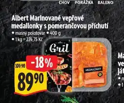 Albert Marinované vepřové medailonky s pomerančovou příchutí nabídka