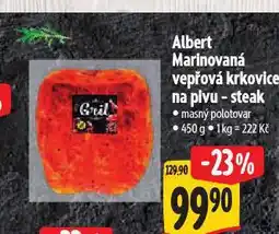 Albert Marinovaná vepřová krkovice na pivu steak nabídka
