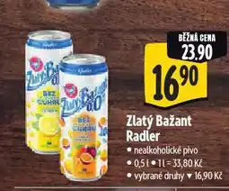 Albert Pivo zlatý bažant radler nabídka