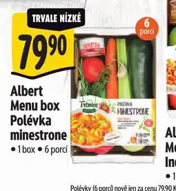 Albert Menu box polévka minestrone nabídka