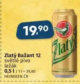 Coop Zlatý Bažant 12 světlé pivo ležák nabídka