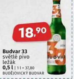 Coop Budvar 33 světlé pivo ležák nabídka