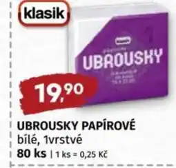 Coop Ubrousky papírové nabídka