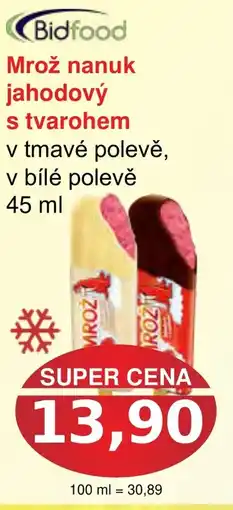PLUS JIP Mrož nanuk jahodový s tvarohem v tmavé polevě, v bílé polevě nabídka