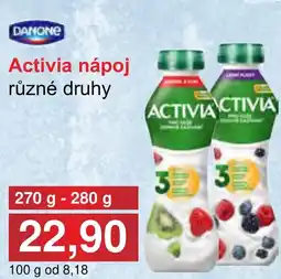 PLUS JIP DANONE Activia nápoj nabídka
