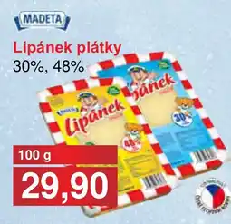 PLUS JIP MADETA Lipánek plátky 30%, 48% nabídka