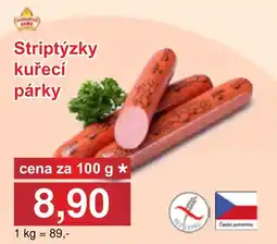 PLUS JIP Striptýzky kuřecí párky nabídka
