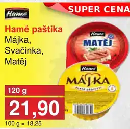 PLUS JIP Hamé paštika Májka, Svačinka, Matěj nabídka
