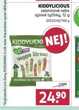Rossmann Kiddylicious zeleninové nebo sýrové tyčinky nabídka