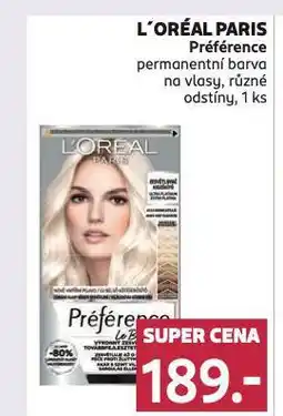 Rossmann Loreal paris préférence permanentní barva na vlasy nabídka