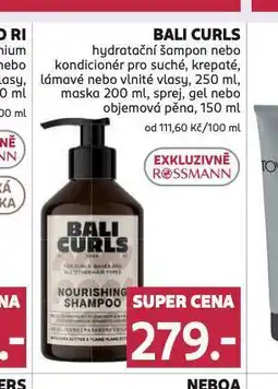 Rossmann Bali curls hydratační šampon, kondicioner nabídka
