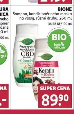 Rossmann Bione šampon, kondicioner, maska nabídka