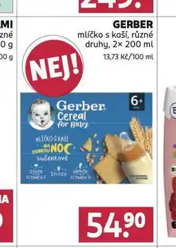 Rossmann Gerber mlíčko s kaší nabídka